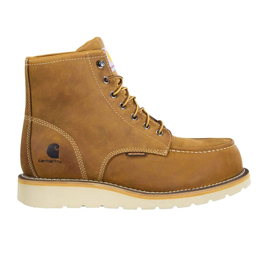 6" Waterproof Moc Nano Toe Wedge Work Boot