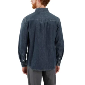 Men’s Montana Relaxed Fit Long Sleeve Denim Snap Front Shirt