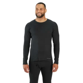 Midweight Stretch Cotton Rib Base Layer Crewneck