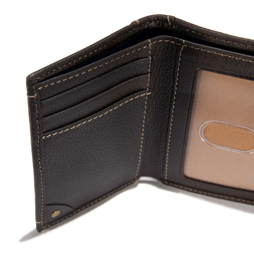 Milled Pebble Trifold Wallet