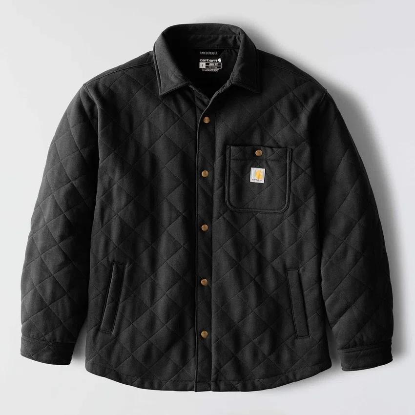Rain Defender® Loose Fit Heavyweight Quilted Snap Front Shirt Jac