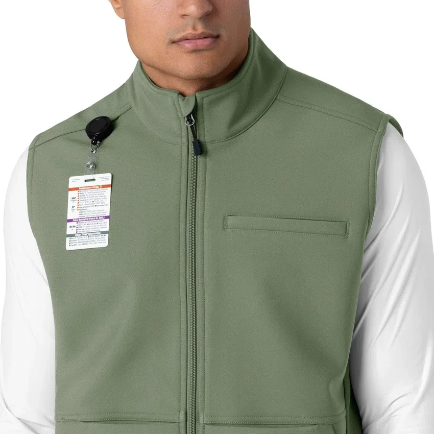 Rugged Flex® Men's Bonded Fleece Scrub Vest