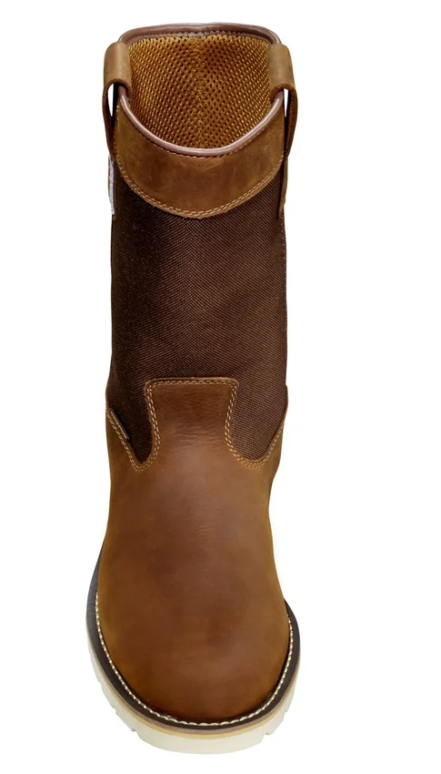 Waterproof 10" Steel Toe Wellington Wedge Boot