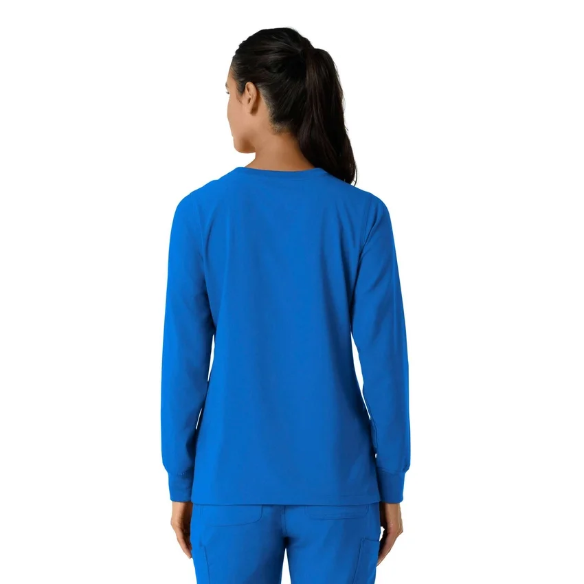 Women's Force Cross-Flex Crew Neck Long Sleeve Scrub Top