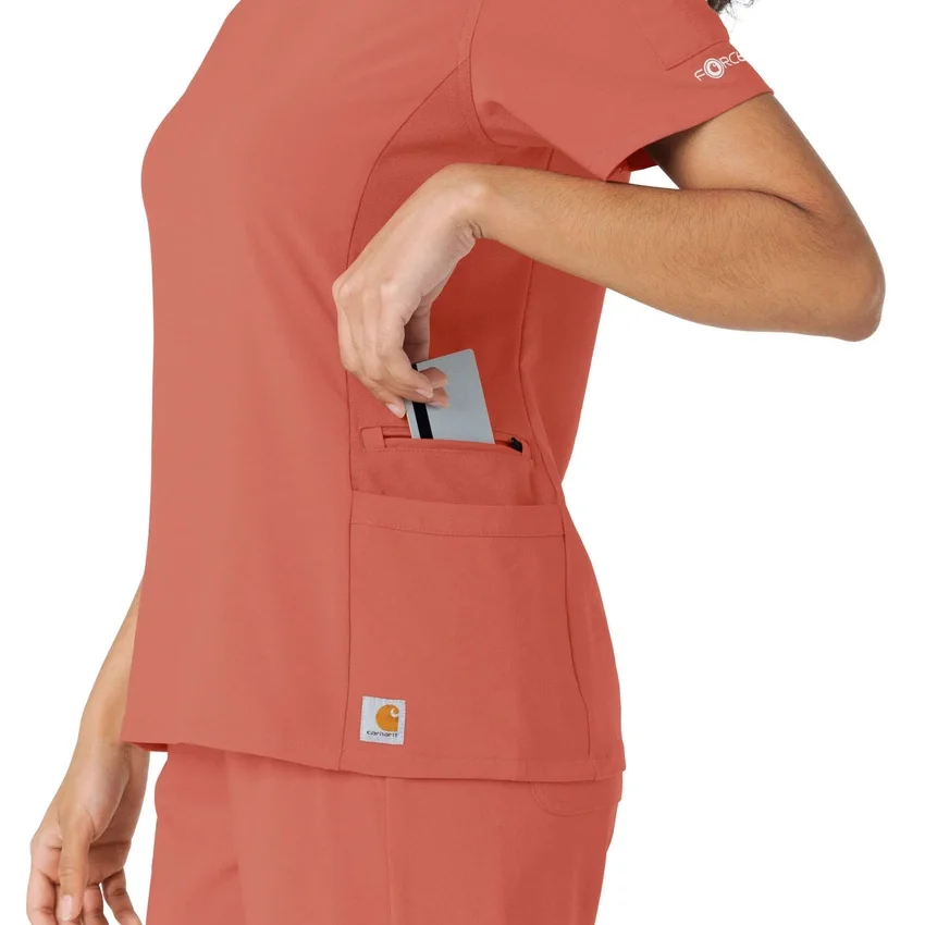 Women's Force Cross-Flex Knit Panel Scrub Top