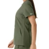 Women's Force Essentials Notch Neck Tunic Knit Panel Scrub Top