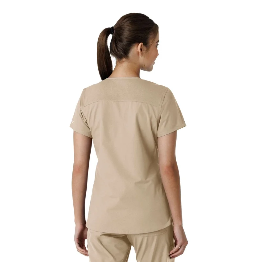Women's Force Essentials V-Neck Knit Panel Scrub Top
