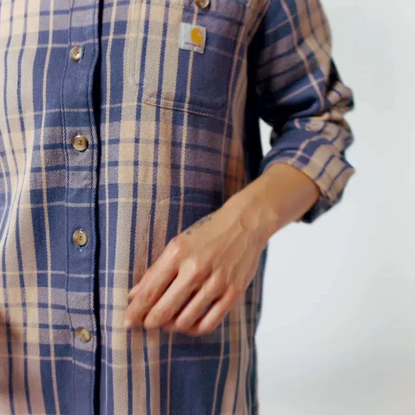 Women's Tencel™ Fiber Series Loose Fit Twill Plaid Shirt